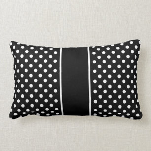Oreiller Points Noir Blanc Coussin