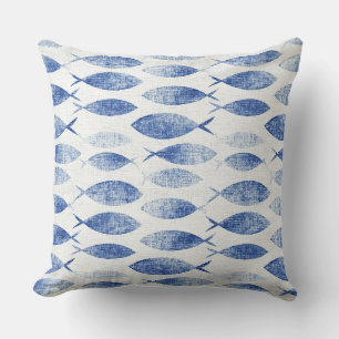 Oreiller Poisson Bleu Côtiers