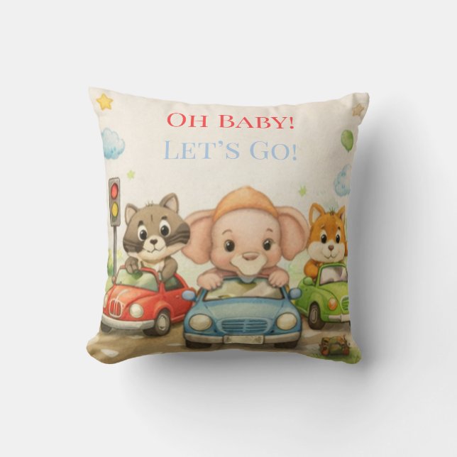 oreiller pour baby shower | décoration de nursery  (Recto)