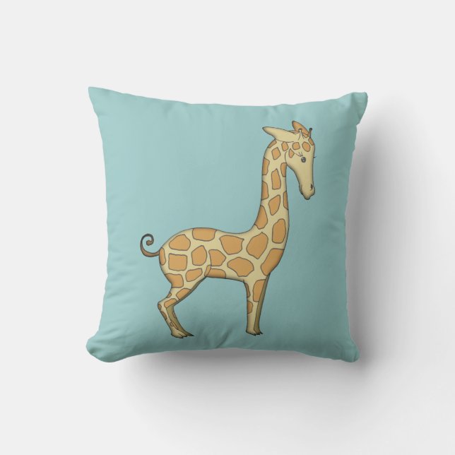 Oreiller pour bébé avec girafe et éléphant (Recto)