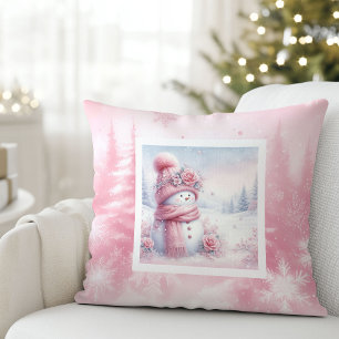 Oreiller pour chambre d'enfants de forêt d'hiver c