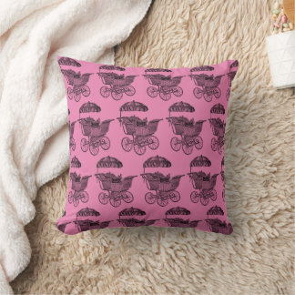 Oreiller pour la nurserie de fille : Charme Vintag