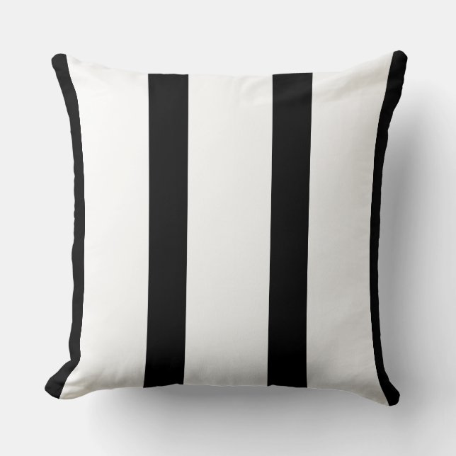 Oreiller rayé noir et blanc (Recto)