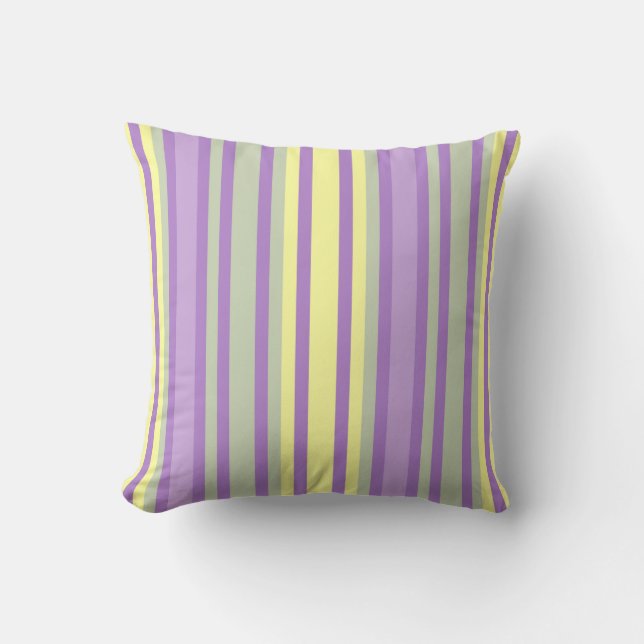 Oreiller rayé pastel doux (Recto)