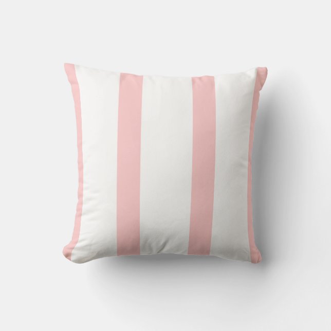 Oreiller rayé rose et blanc (Recto)