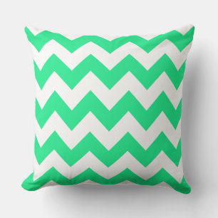 Oreiller rayé Zig Zag Vert de Printemps