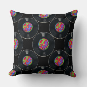 Oreiller Retro Rock & Roll Vinyl