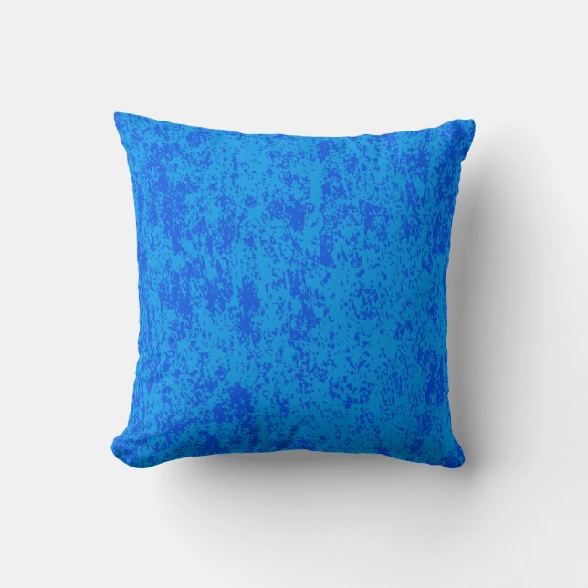 Oreiller réversible bleu texturé (Recto)