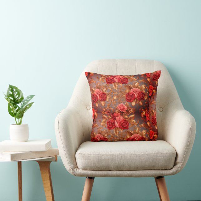 Oreiller rose et rouge rose (Chaise)