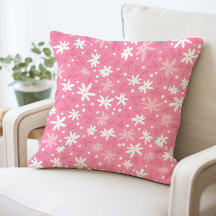 Oreiller rose Floral, Coussin décoratif