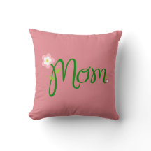 Oreiller rose fraise maman