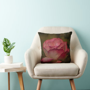 Oreiller rose profonde texturé