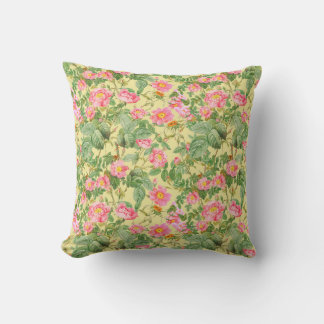 Oreiller Rose Rose Vintage en Jaune Beurre