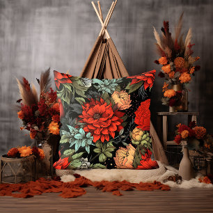 Oreiller rouge Dahlia foncé universitaire Maximali