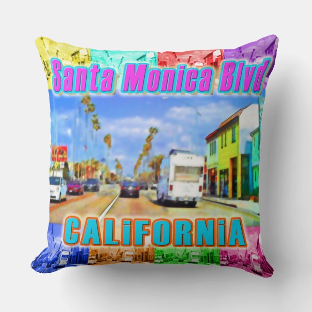 Oreiller "Santa Monica Blvd 3" (Recto)