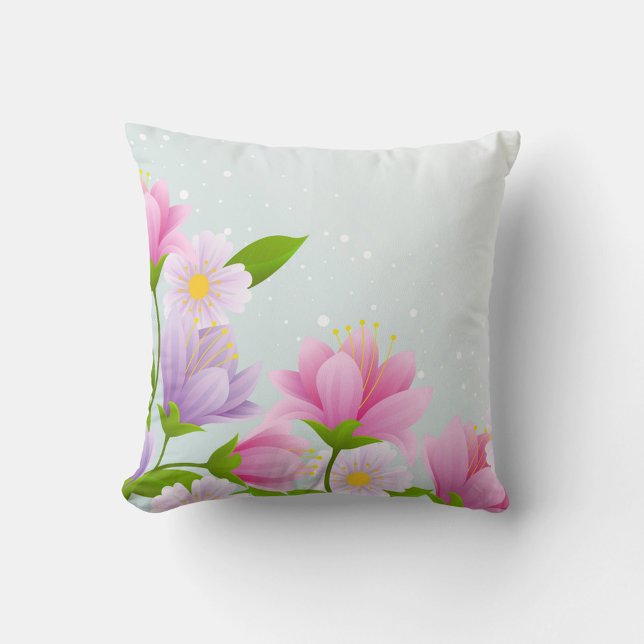 Oreiller Sérénité Fleur de Printemps (“Soft petals, sweet dreams.”)