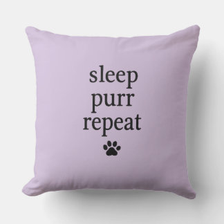 Oreiller Sleep Purr Repeat – Décoration de chat co