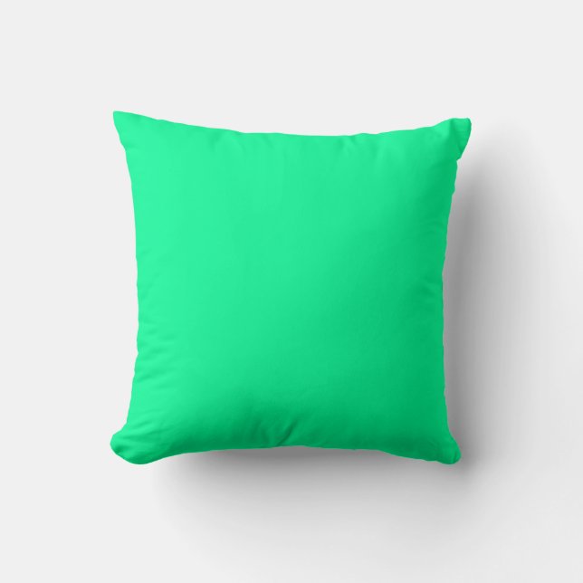 oreiller solide doux bleu-vert clair (Recto)