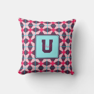 Oreiller stylé monogrammé pour cadeau de shower de