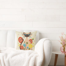 Oreiller super Retro (Moderne Du Milieu Du Siècle)