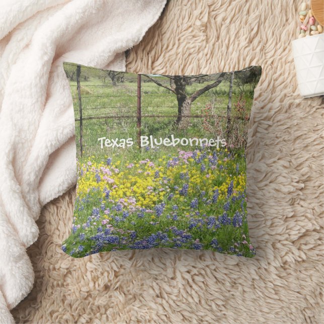 Oreiller Texas Bluebonnets Fleurs sauvages (Couverture)