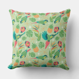 Oreiller Tiki Perroquet