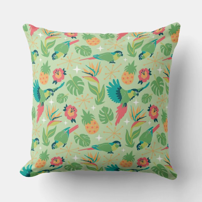Oreiller Tiki Perroquet (Recto)