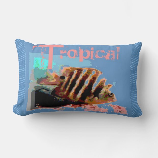 Oreiller Tons Rose Poisson Tropical (Recto)