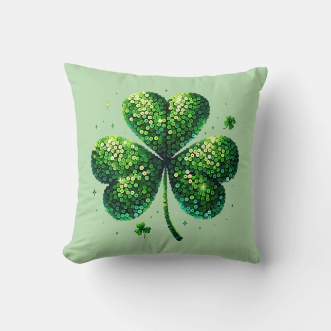 Oreiller trèfle de la Saint-Patrick (Recto)