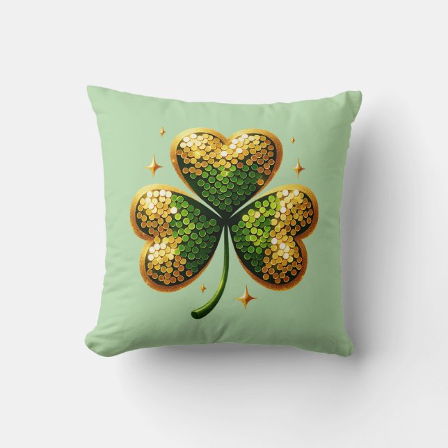 Oreiller trèfle de la Saint-Patrick (Recto)