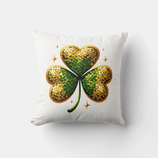 Oreiller trèfle de la Saint-Patrick (Recto)