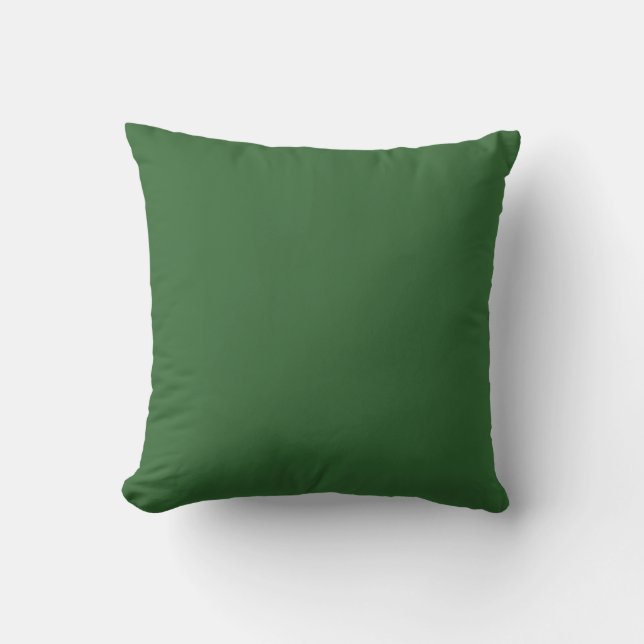 oreiller uni bleu-vert forêt moyen solide (Recto)