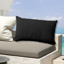 Oreiller uni couleur noir mat