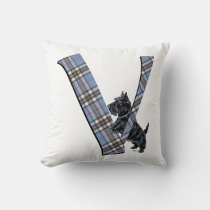 Oreiller V Monogramme Terrier Écossais