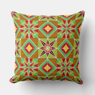 Oreiller vert Motif ukrainien
