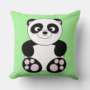 Oreiller vert Panda Carton