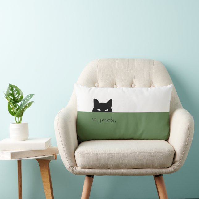 Oreiller vert photo de personnes ew chat sournois (Chaise)