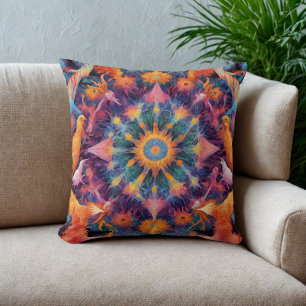 Oreiller vibrant psychédélique à jeter