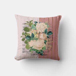 Oreiller Vintage Floral à deux tons