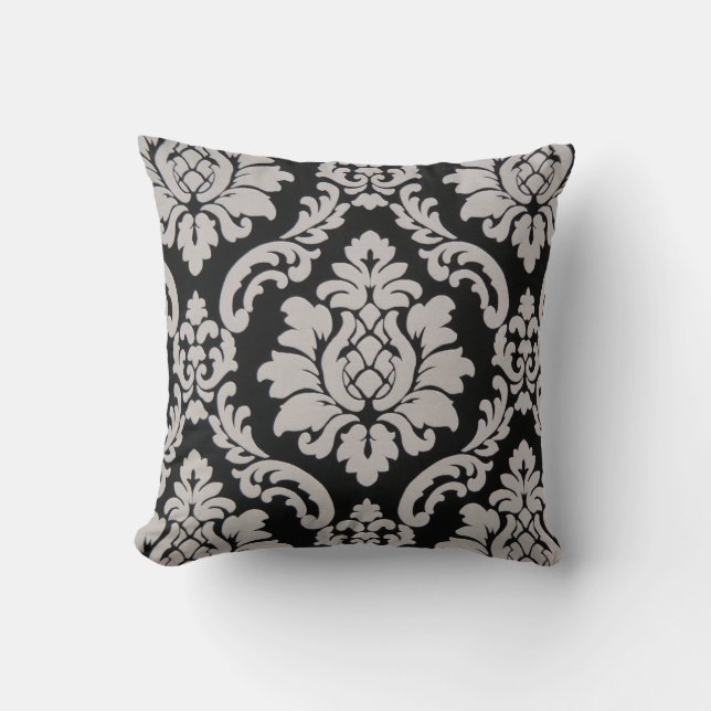 Oreiller Vintage noir et blanc (Recto)