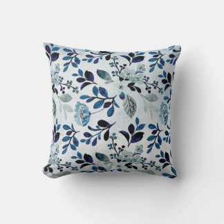 Oreillers à fleurs sauvages bleues