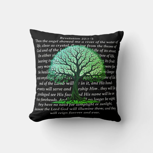 Oreillers à jet d'arbre de vie (Recto)
