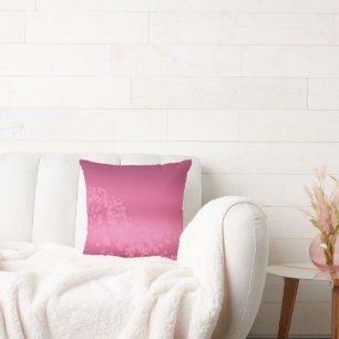 Oreillers à jet de framboise Rose Gradient Bokeh