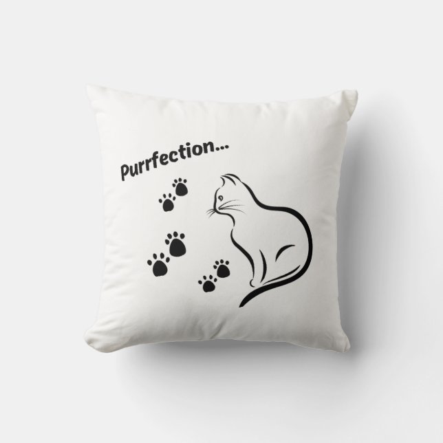 Oreillers à lancer Amoureux de les chats (Recto)