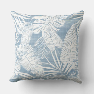 Oreillers à lancer bleu clair et blanc
