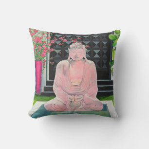 Oreillers à lancer de bouddha rose