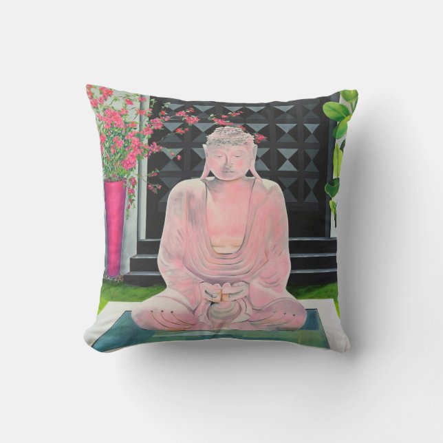Oreillers à lancer de bouddha rose (Recto)