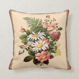 Oreillers à lancer de bouquet de marguerite Vinta