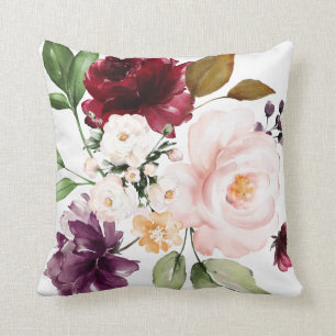 Oreillers à lancer de Bourgogne, Coussin floral