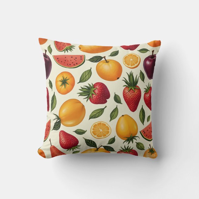 Oreillers à lancer de fruits variés (Recto)